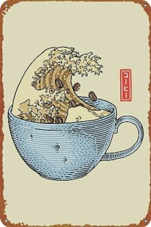 Great Wave of Coffee Poster
